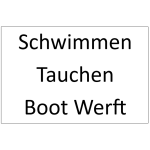 Schwimmen / Tauchen / Boot / Werft