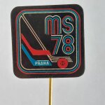Eishockey Anstecknadel Weltmeisterschaft 1978 Prag...