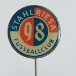Fussball Anstecknadel FC Stahl Riesa 1998 FV Sachsen Kreis Meißen