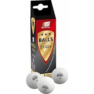 Sunflex 1x Tischtennisschläger Dynamic A40 + Tischtennishülle + 3x SX+ Tischtennisbälle