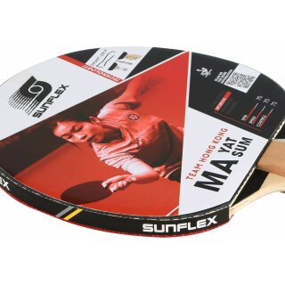 Sunflex Tischtennisschläger MA YAT SUM + Tischtennishülle + 3x SX+ Tischtennisbälle