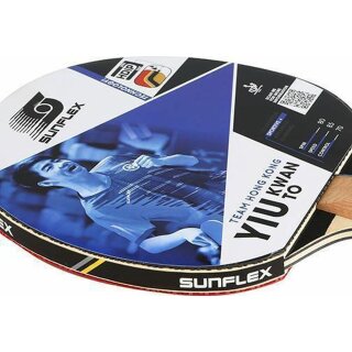 Sunflex Tischtennisschläger TEAM YIU KWAN TO + Tischtennishülle + 3x SX+ Tischtennisbälle