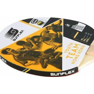 Sunflex 2x Tischtennisschläger Youth Team Hong Kong + Tischtennishülle + 6x SX+ Tischtennisbälle