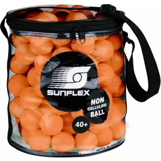 Sunflex Balltasche inkl. 144 Tischtennisbälle 40+ orange