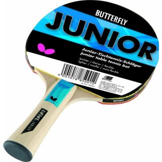 Butterfly 2x Tischtennisschläger Junior + 2x Tischtennishülle Free your Lifestyle + 12 Tischtennisbälle Training weiß