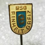 Fussball Anstecknadel - BSG Einheit Greiz - DDR - Thüringen - Bezirk Gera