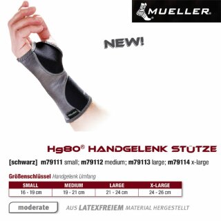 Mueller Hg80 Handgelenkbandage L / 21- 24cm