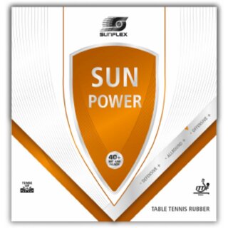 Sunflex Sun Power Tischtennis-Belag, 2,1mm Schwamm rot