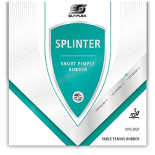 Sunflex Splinter Tischtennis-Belag, 2,3mm Schwamm rot