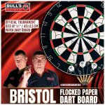 BULLS Bristol Flocked Paper Dartboard