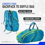 JOOLA Pickleball Schläger Tasche Tour Elite Bag blue-yellow