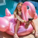 Swim Essentials Luxury Ride-on Roze Flamingo