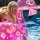 Swim Essentials Luxury Ride-on Neon Leopard Flamingo 142x 137 x 97 cm