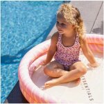 Swim Essentials Swimming Pool 100 cm Pink Zebra 100 x 17 cm