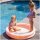 Swim Essentials Swimming Pool 100 cm Pink Zebra 100 x 17 cm