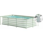 Swim Essentials Rahmenpool grün/weiß Komplett Set, inkl. Abdeckplane, Bodenplane und Filterpumpe, 260 x 160 x 65 cm