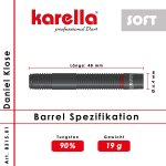 Karella Softdart Daniel Klose, 90% Tungsten 19 g