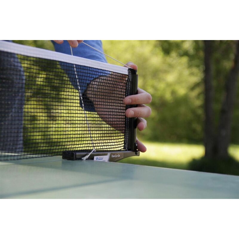 max Plattenstärke 3,5 cm 808302 Donic-Schildkröt Tischtennisnetz Team Clip-On mit praktischer Clip-Befestigung in Tragetasche klappbare Netzpfosten 