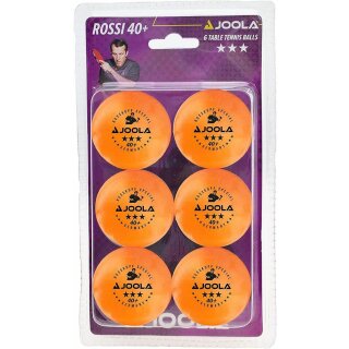 JOOLA Tischtennis-Bälle Rossi 3-Stern 40 orange 6er Blister