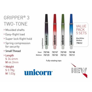 Unicorn Gripper 3 TWO-TONE Shaft blau weiß medium