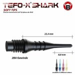 BULLS Tefo-X Shark Soft Tips 6mm(2BA) 1000stk. natur