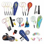 Badminton Badmintonschläger Set Federball Racket...