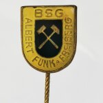 Fussball Anstecknadel BSG Albert Funk Freiberg DDR Sachsen Bez. Karl-Marx-Stadt