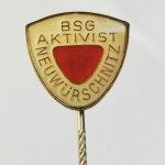 Fussball Anstecknadel BSG Aktivist Neuwürschnitz Sachsen Bezirk Karl-Marx-Stadt